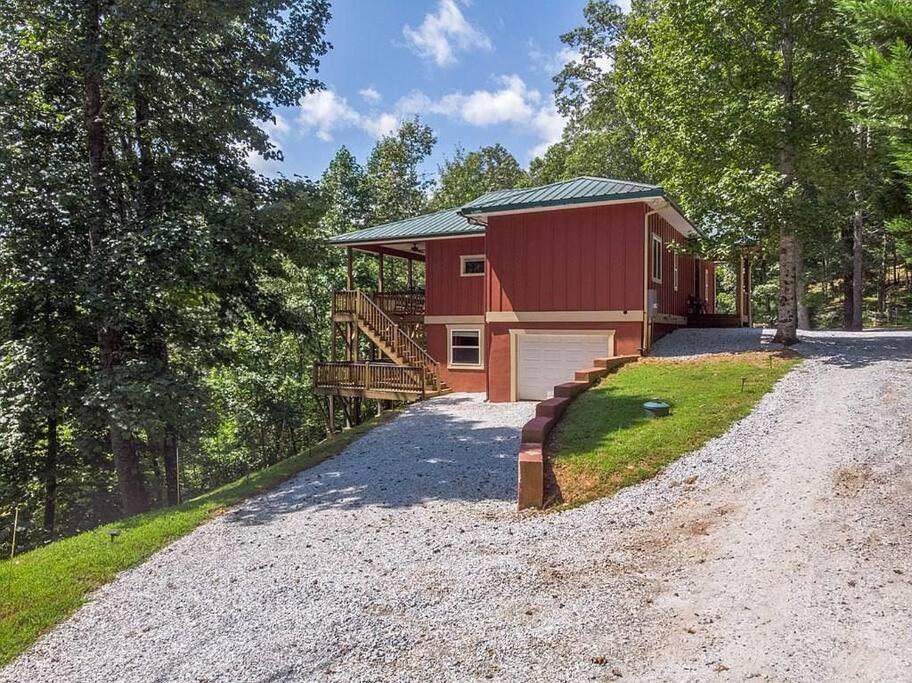 Red Rooster Family Cabin W/Hot Tub+Fire Pit+View 富兰克林 外观 照片